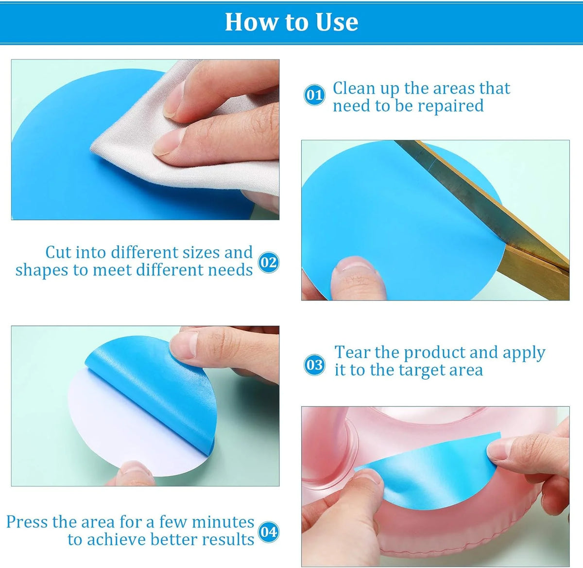 Waterproof Inflatable Patch Kit 10/20 PCS – Pool Float Repair Inflatable Repair Patch Babs