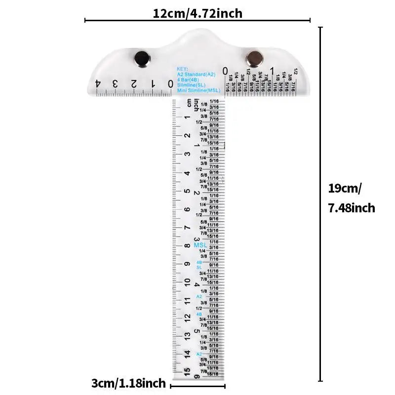 Plastic T-Square Ruler – Clear Scale, Portable & Precise Drafting T-Ruler Babs