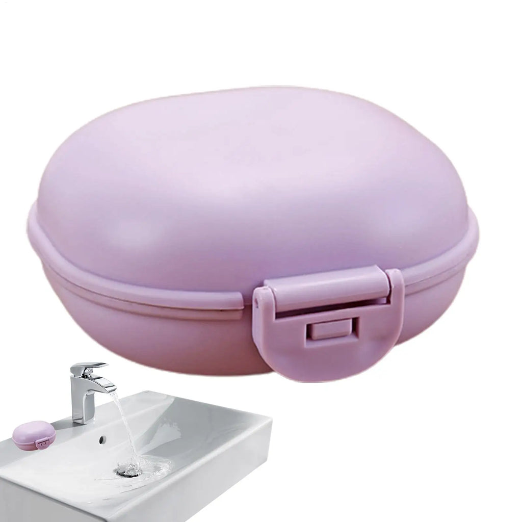 Portable Travel Soap Box – Waterproof Sealed Lid Holder Travel Soap Box Babs Black