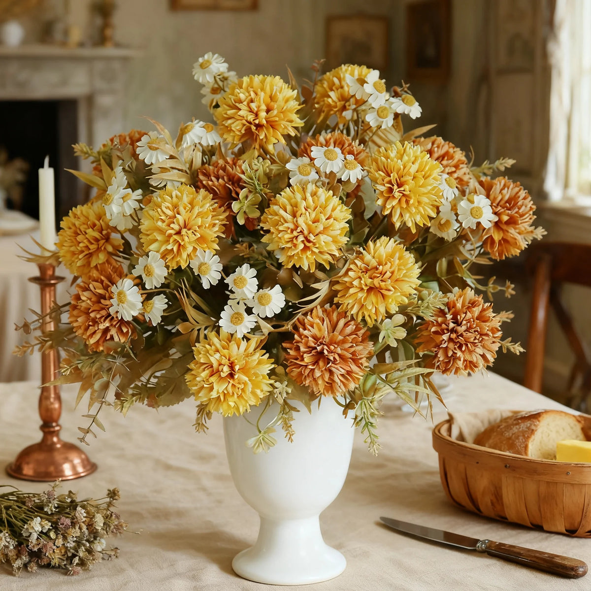 Silk Chrysanthemum Artificial Flowers for Wedding & Home Décor Artificial Silk Flowers Babs