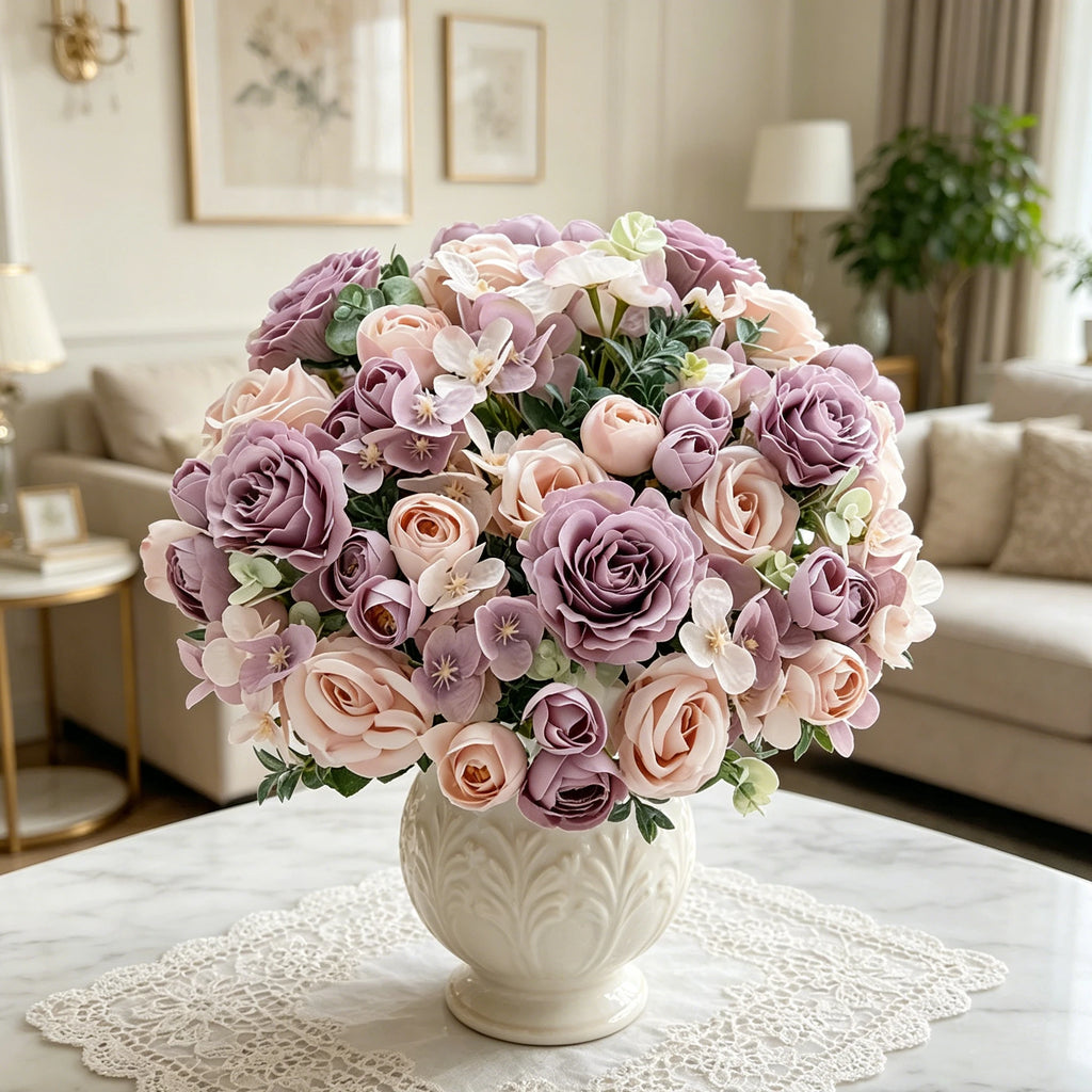 Artificial Silk Rose Bouquet – Wedding & Home Décor Artificial Flower Bouquet Babs