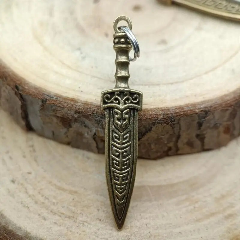 Bronze Sword Pendant EDC Paracord Bracelet Lanyard Charm EDC Lanyard Pendant Babs 1pc