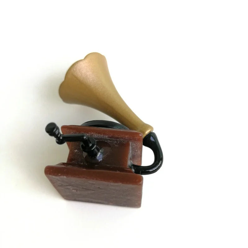 1:12 Miniature Retro Phonograph Record Player – Dollhouse DIY Dollhouse Miniature Babs