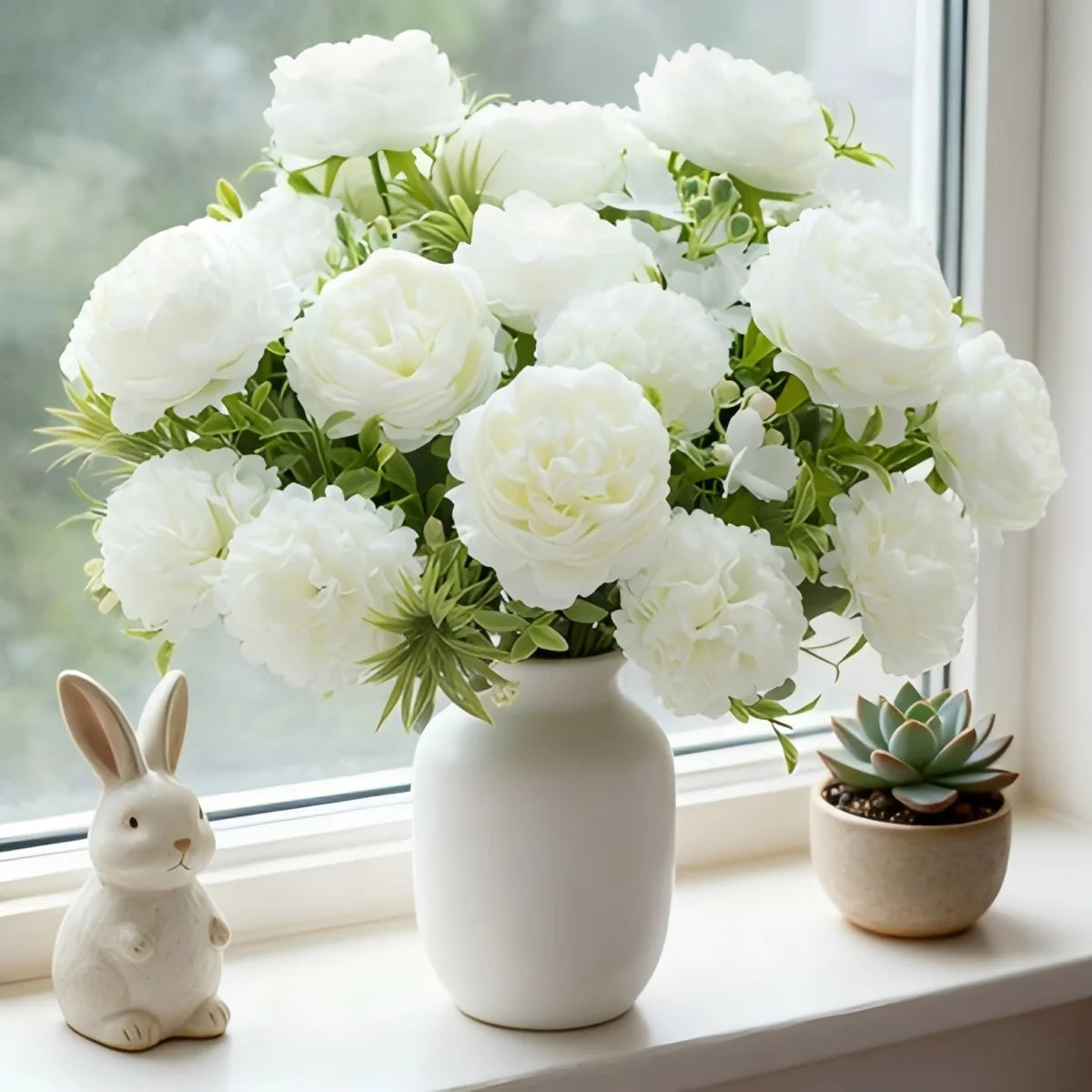 Artificial Bulbous Chrysanthemum Bouquet – Wedding & Home Decor Artificial Flower Bouquet Babs