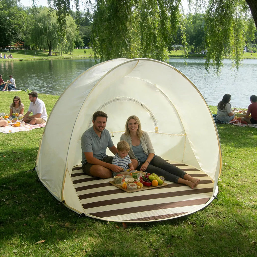 Pop-Up Beach Tent UPF 50+ UV Protection – 3-4 Person Canopy Pop-Up Beach Tent Babs