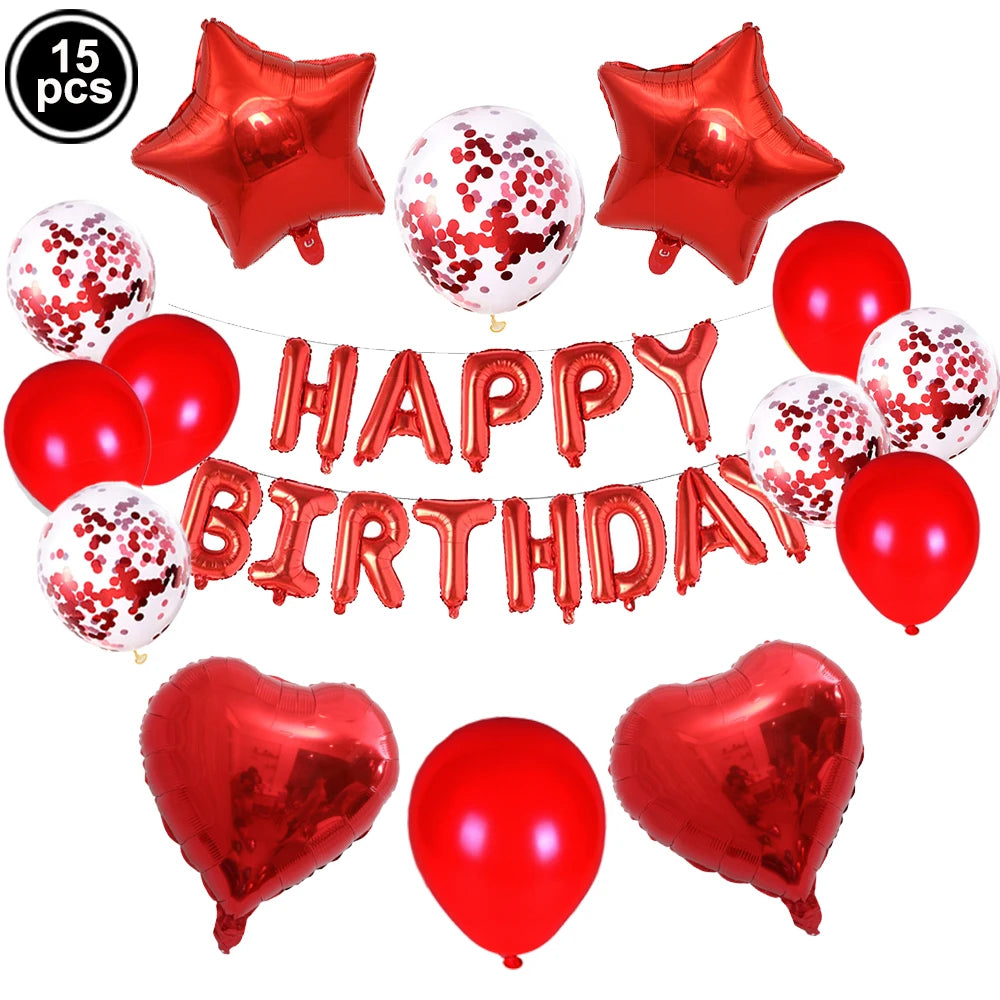 Gradient Rainbow Happy Birthday Foil Letter Balloons Party Decor Foil Letter Balloons Babs plum As show