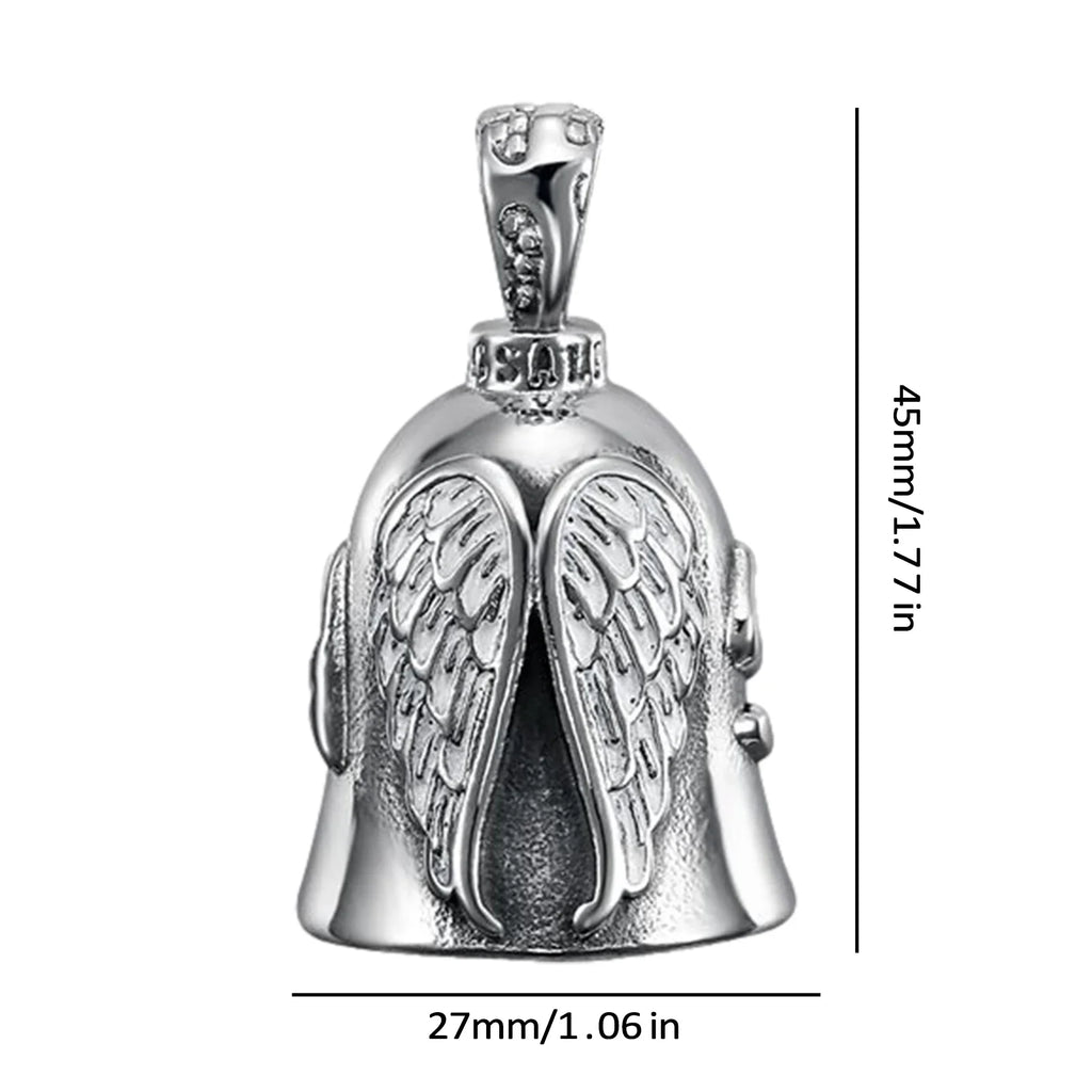 Angel Guardian Riding Bell – Biker Gift for Motorcycle & Bike Motorcycle Riding Bell Babs Silver