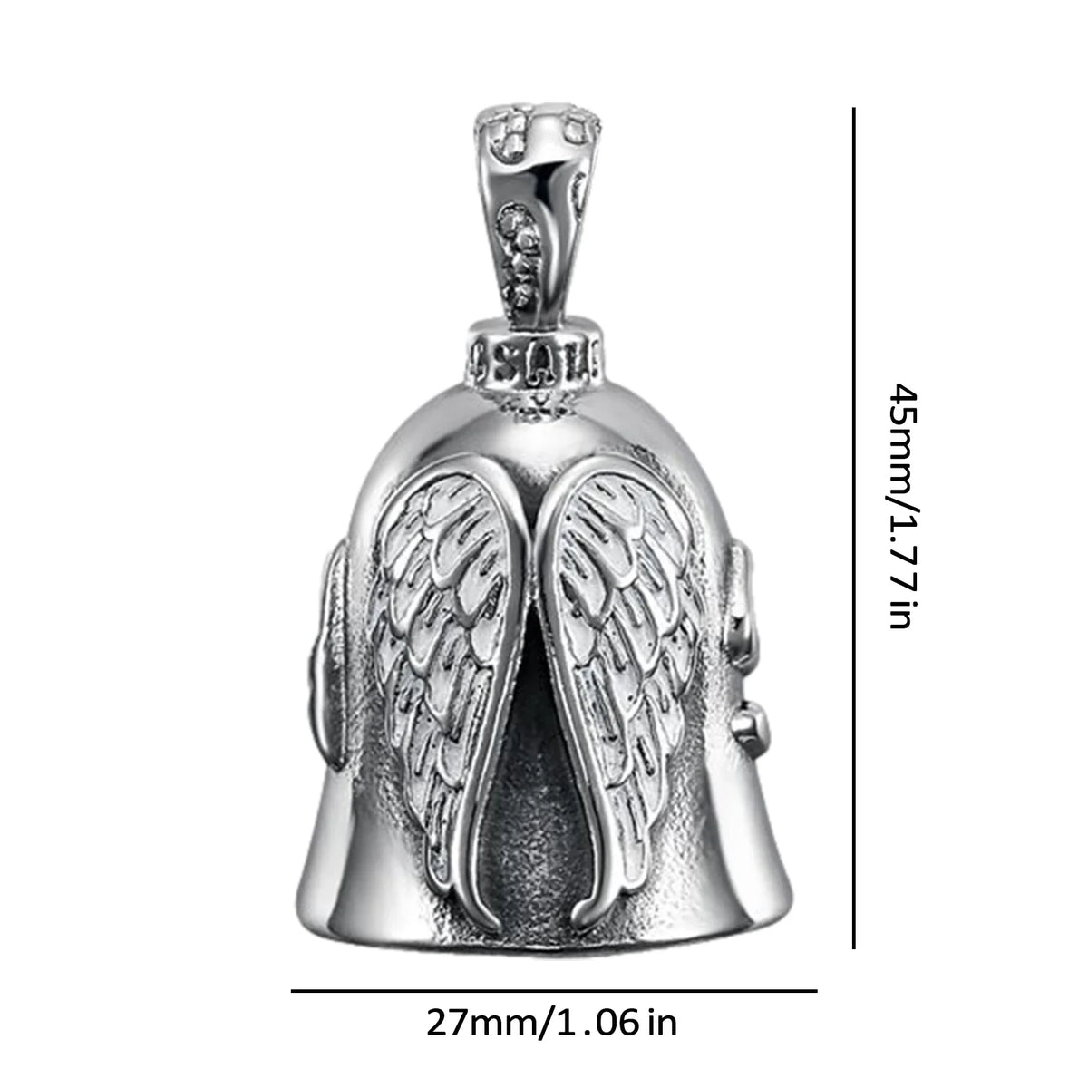 Angel Guardian Riding Bell – Biker Gift for Motorcycle & Bike Motorcycle Riding Bell Babs Silver