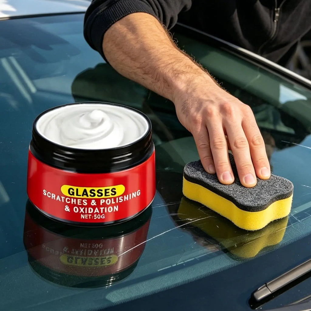 Glass Scratch Repair Wax – Windshield & Lens Polish Glass Scratch Repair Wax Babs