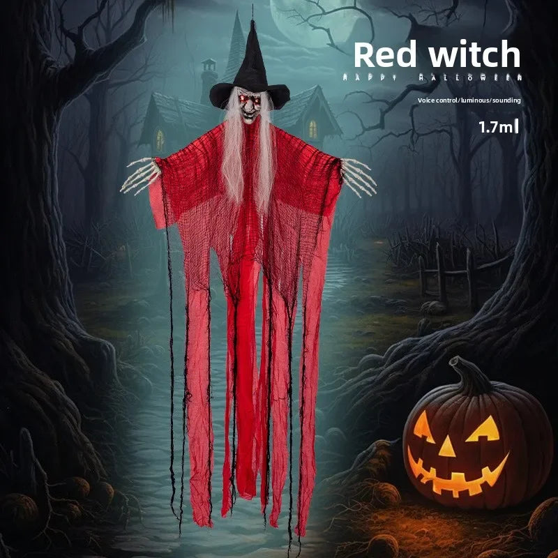 Halloween Hanging Witch Decoration – Motion Sensor, Sound & Light Halloween Hanging Decoration Babs