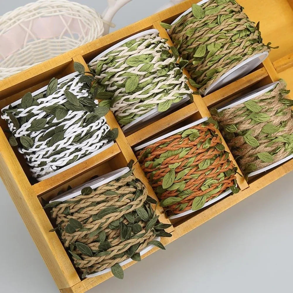 10M Boho Jute Rope Vine – DIY Burlap Leaf Ribbon Decor Decorative Craft Ribbon Babs