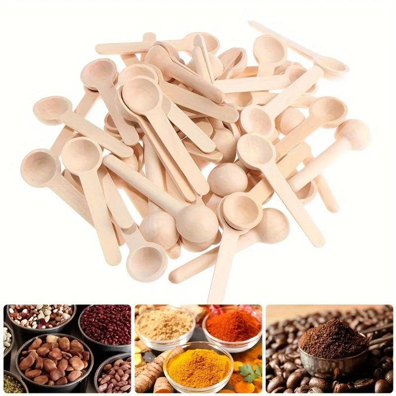 Cute Small Wooden Spoons – Coffee, Tea, Spice & Bath Salt Wooden Measuring Spoon Babs