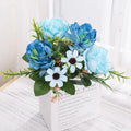 Silk Peony Artificial Flowers – Wedding & Home Garden Decor Artificial Silk Flowers Babs Blue