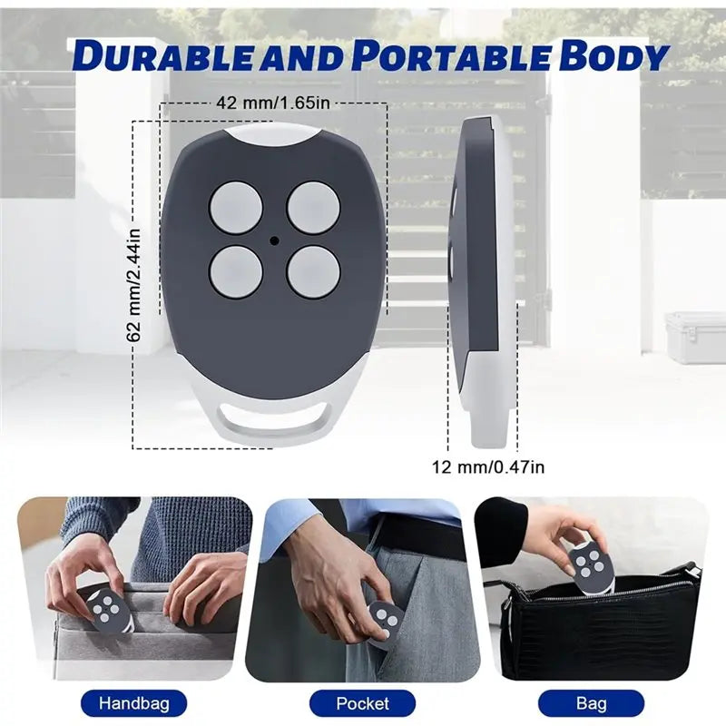 3-Pack 433.92 MHz Garage Door Remote for Ditec GOL4 BIXLG4 Garage Door Remote Babs