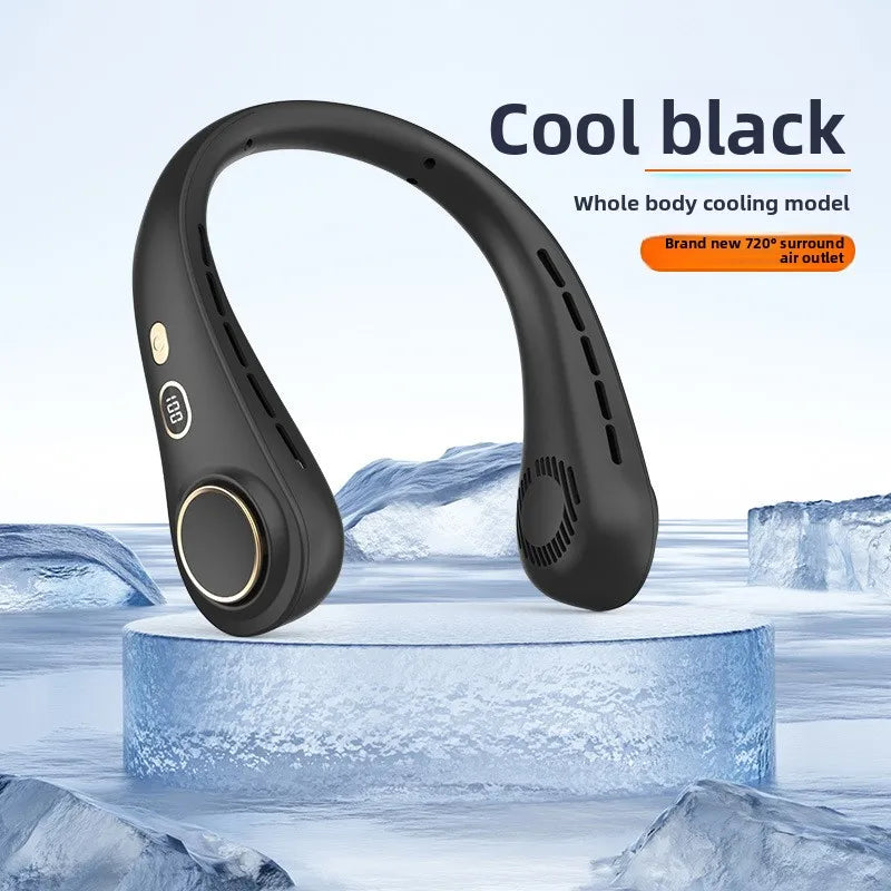 Portable Bladeless Neck Fan – Rechargeable, Digital Display Bladeless Neck Fan Babs