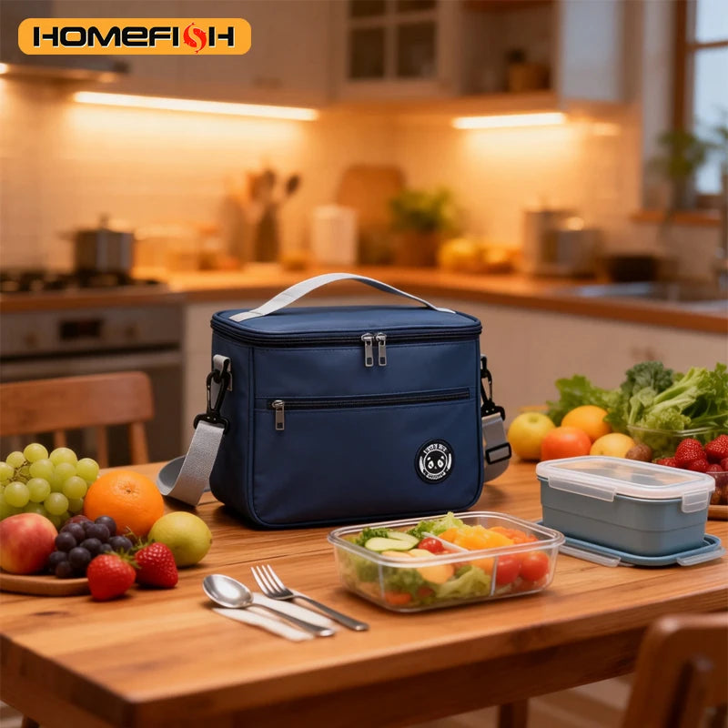 Insulated Lunch Bag – Aluminum Foil Bento Bag with Shoulder Strap Insulated Lunch Bag Babs