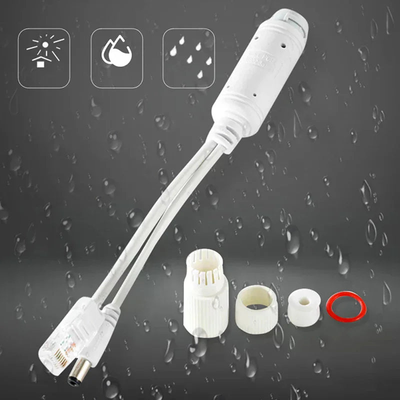 POE Splitter 48V to 12V Waterproof IP Camera Power Adapter 4-Pack POE Splitter Adapter Babs