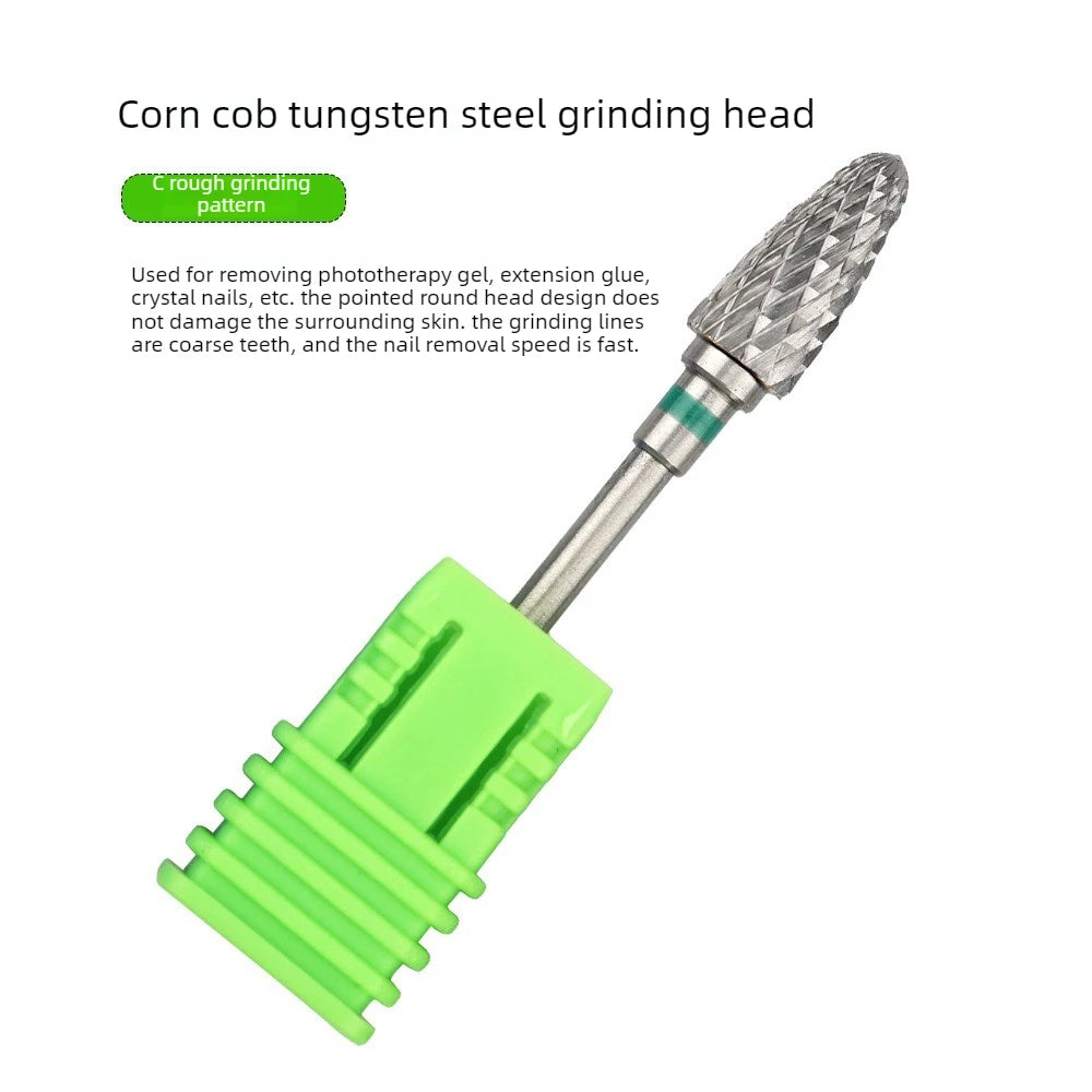 Tungsten Carbide Corn Cone Nail Drill Bit | Diamond Burr Nail Drill Bit Babs Green-C Crude