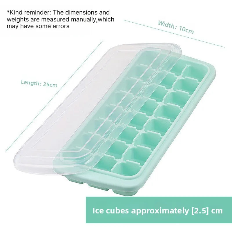 Silicone Ice Cube Tray with Lid – Flexible Easy-Release Mold Ice Cube Tray Babs
