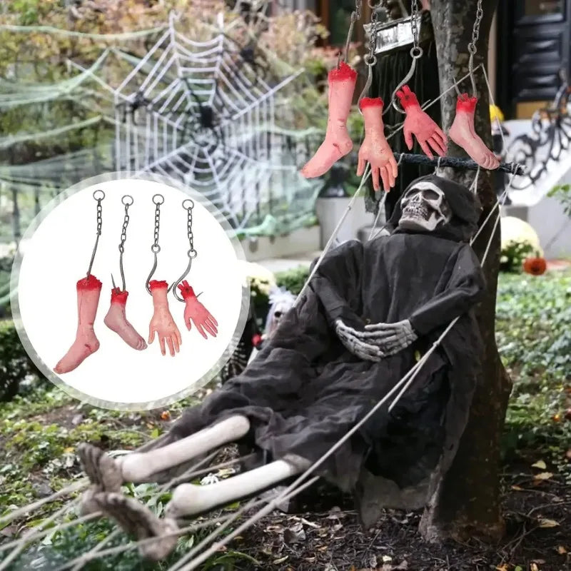 Halloween Iron Chain Hook Horror Props – Haunted House Decor Halloween Horror Props Babs