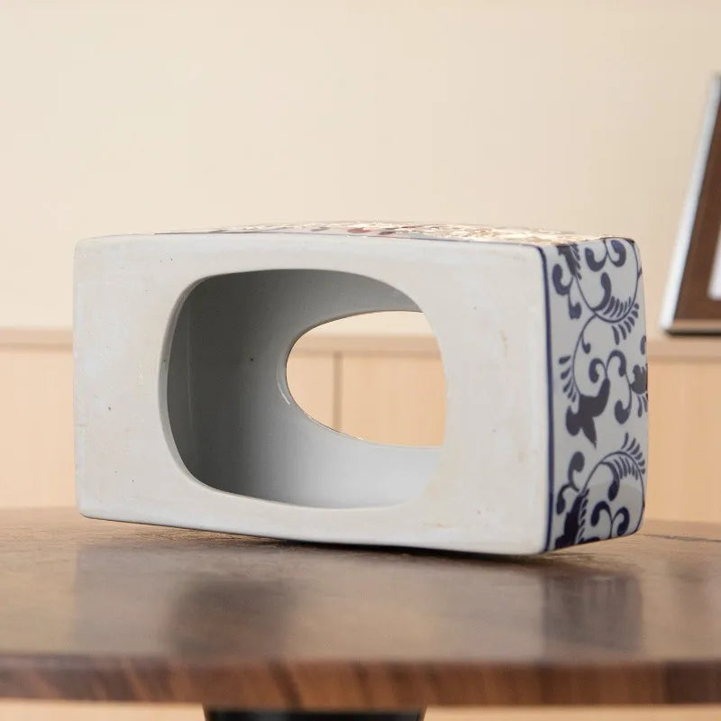 Ceramic Tissue Box | Luxury Rectangular Porcelain Napkin Holder Ceramic Tissue Holder Babs