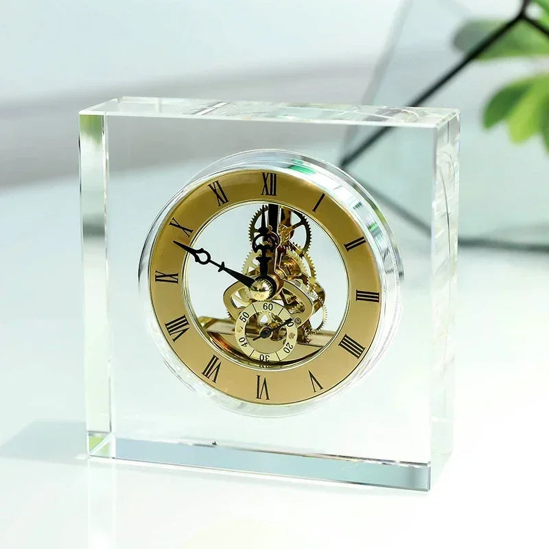 Luxury Crystal Silent Quartz Desk Clock – Nordic Décor Crystal Desk Clock Babs