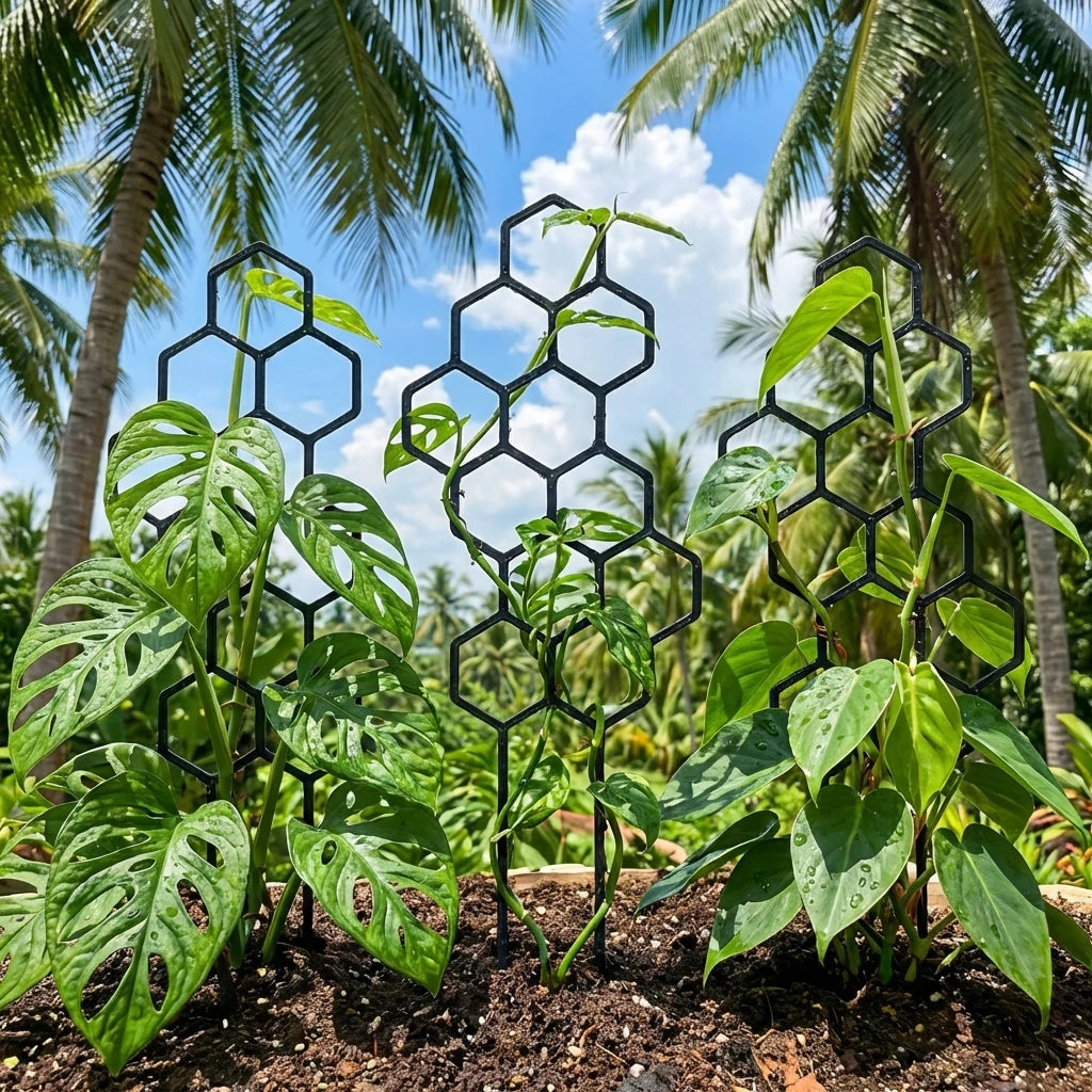 Honeycomb Plant Trellis – Plastic Climbing Frame for Vines Plant Trellis Stake Babs