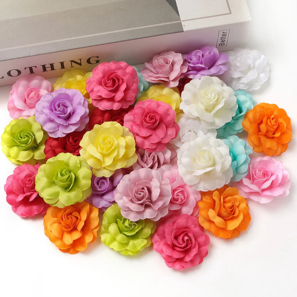 Artificial Silk Rose Heads 5cm – 10/20/30 Pcs, DIY & Décor Artificial Flower Heads Babs