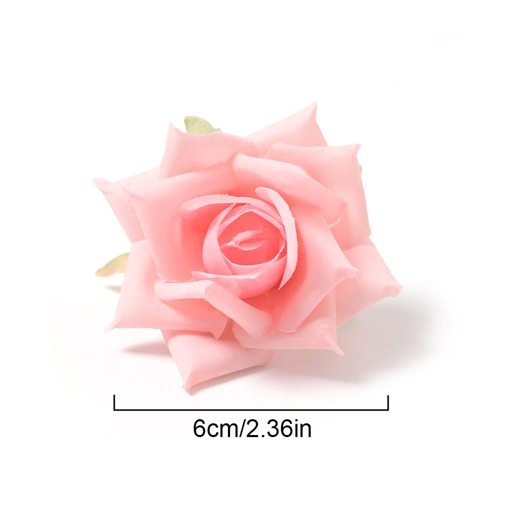 6cm Artificial Silk Rose Flower Heads – Wedding & Holiday Decor Artificial Flower Heads Babs