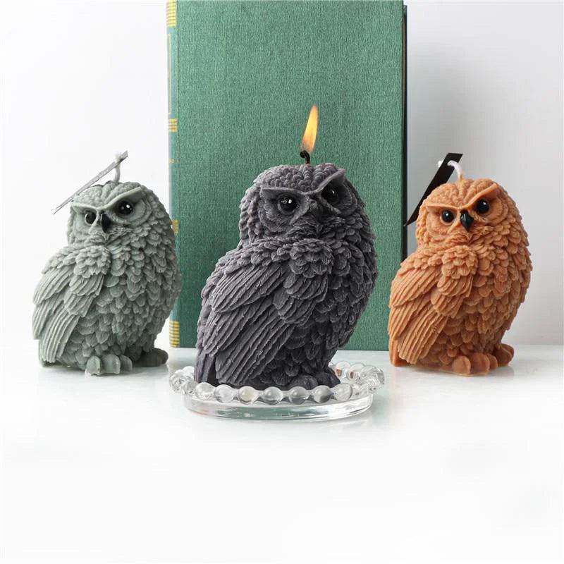 Tilted Head Owl Silicone Mold – DIY Candle, Soap & Resin Silicone Craft Mold Babs