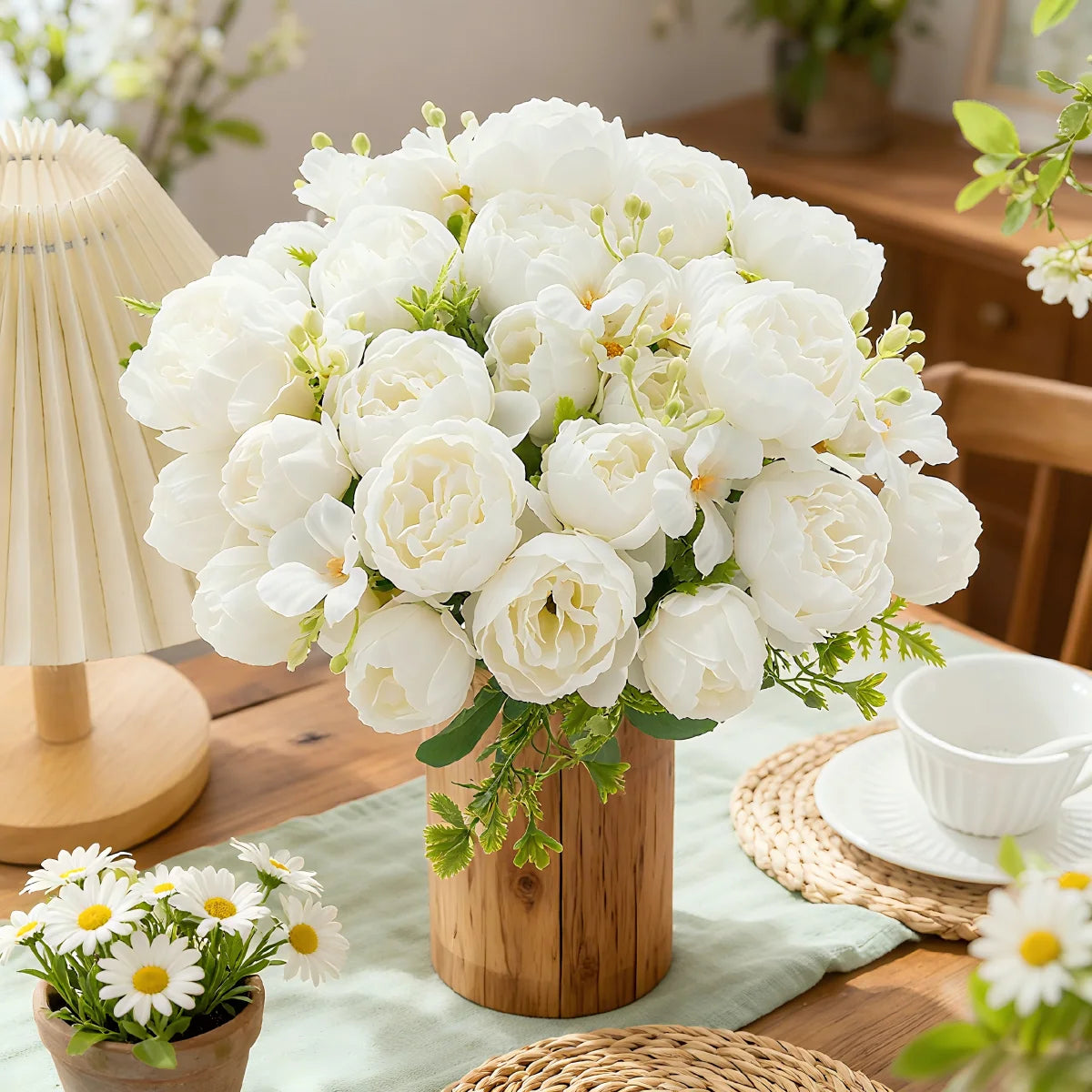 Artificial Silk Peony Rose Bouquet | Wedding & Home Décor Artificial Flower Bouquet Babs