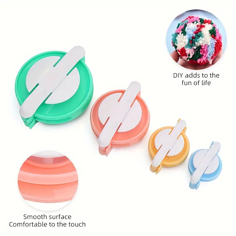 4-Piece Plush Ball Weaving Machine Kit – DIY Pom-Pom Tool Set Pom-Pom Maker Kit Babs Style 2