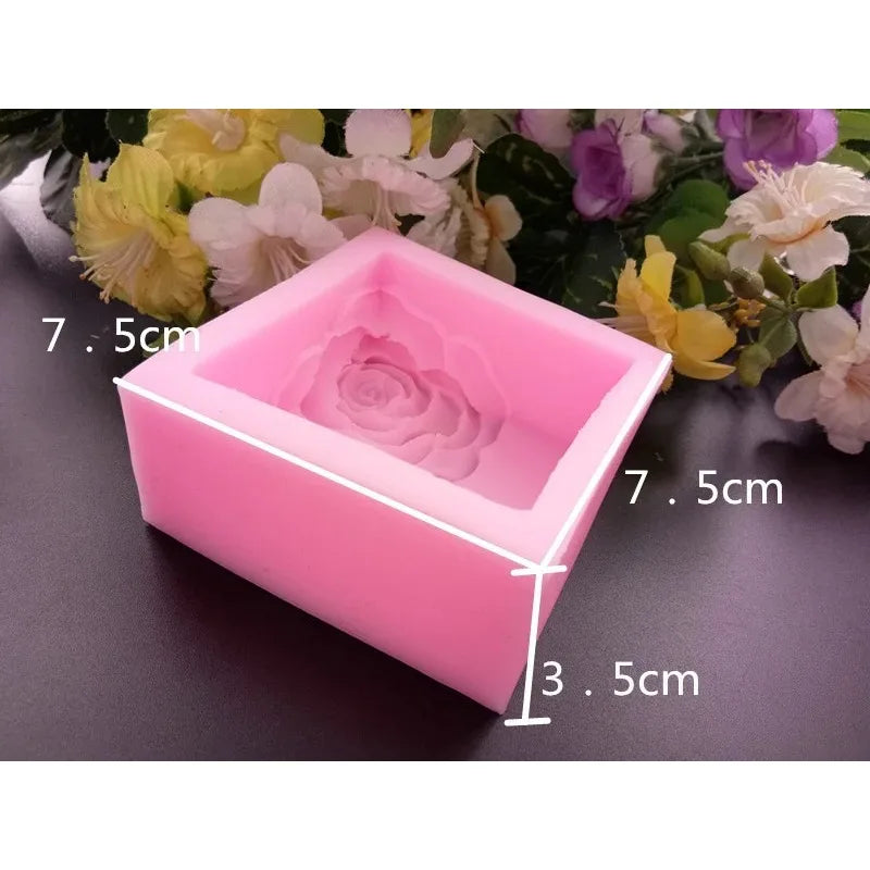 3D Rose Silicone Mold for Soap, Candle & Polymer Clay DIY Silicone Craft Mold Babs