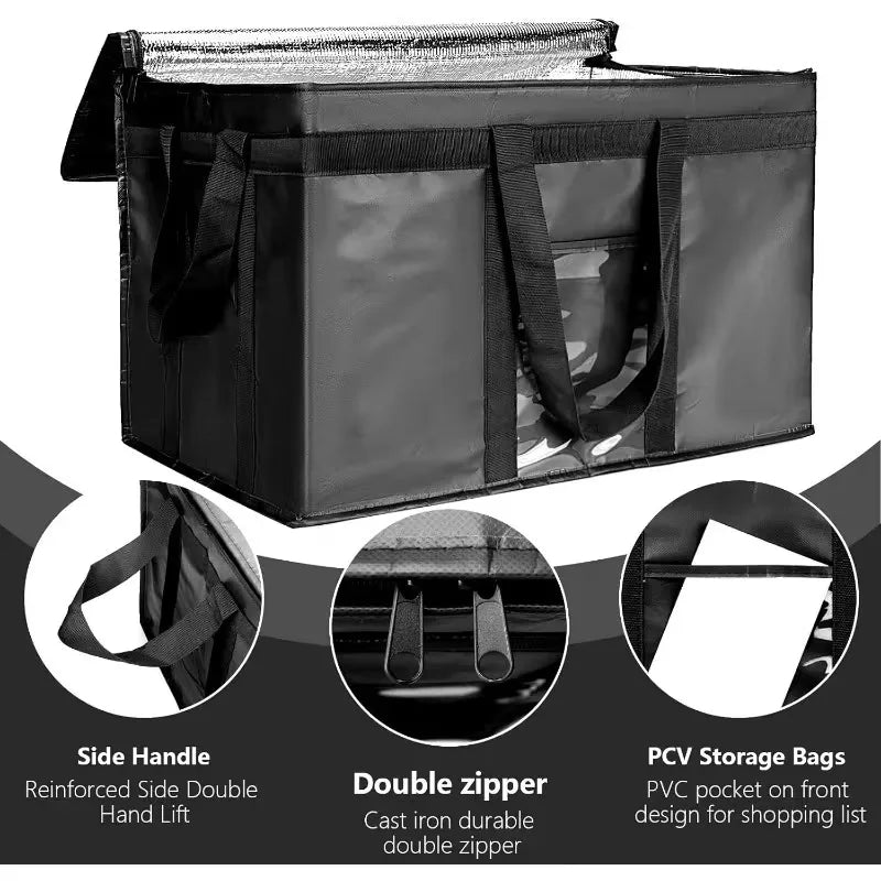 Reusable Insulated Cooler Bag – Aluminum Foil Thermal Lunch Bag Insulated Cooler Bag Babs