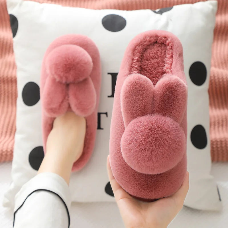 Women's Winter Plush Slippers – Non-Slip Fluffy Cozy House Shoes Plush House Slippers Babs