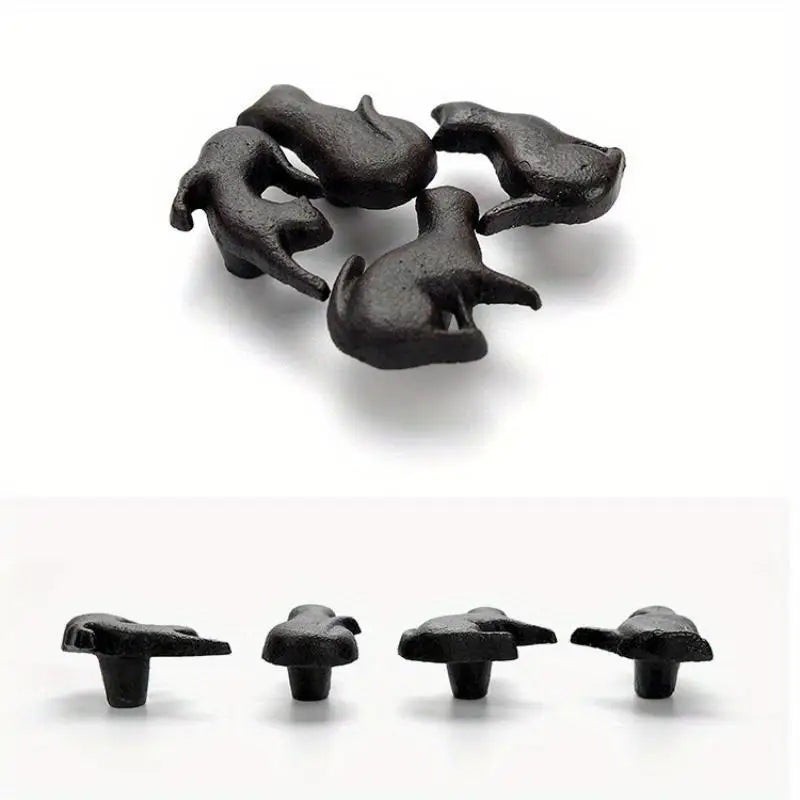 Cat Shaped Cast Iron Cabinet Knobs & Drawer Pulls – Matte Black Cabinet Knobs & Pulls Babs