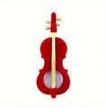 Flocked Violin Jewelry Gift Box – Ring, Necklace & Earring Case Jewelry Gift Box Babs Red