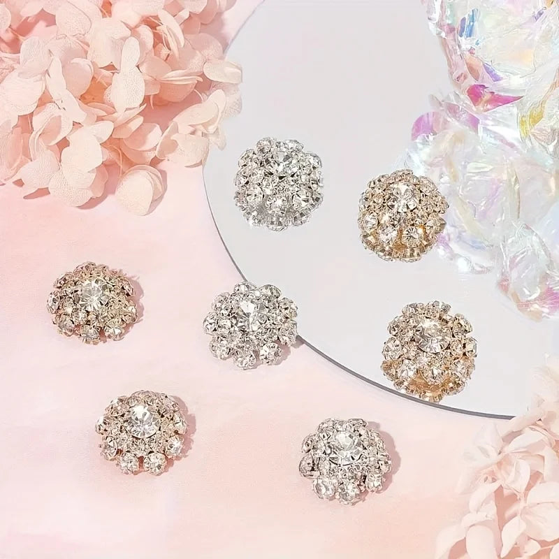 4 Rhinestone Crystal Shank Buttons for DIY Wedding Fashion Rhinestone Shank Buttons Babs