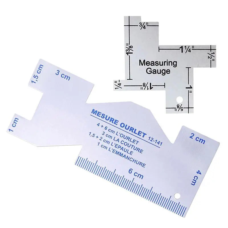 Metal Seam Gauge Ruler Set for Quilting, Sewing & Patchwork Quilting Ruler Set Babs