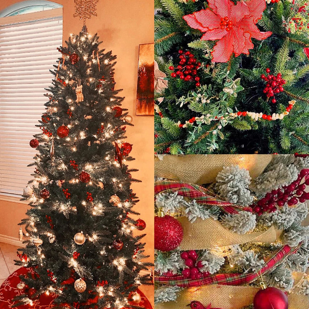 Artificial Holly Berry Branches – Christmas & Wedding Decor (5/10pc) Artificial Floral Branch Babs