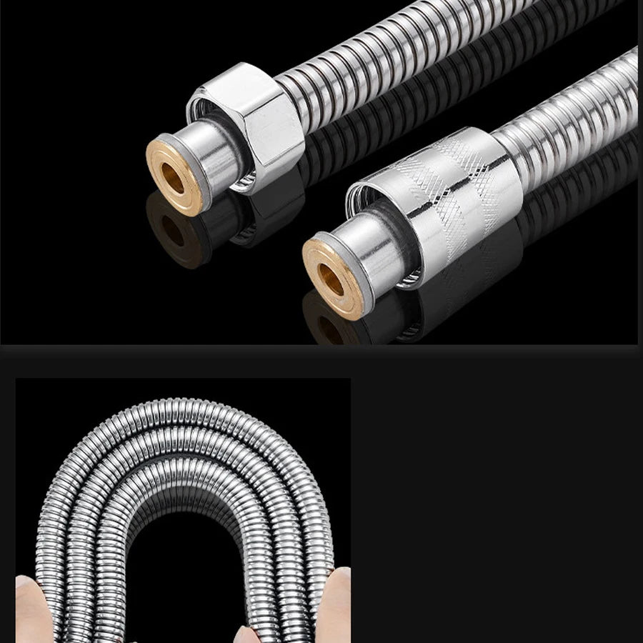Flexible Stainless Steel Shower Hose – Waterproof Bathroom Pipe Shower Hose Babs
