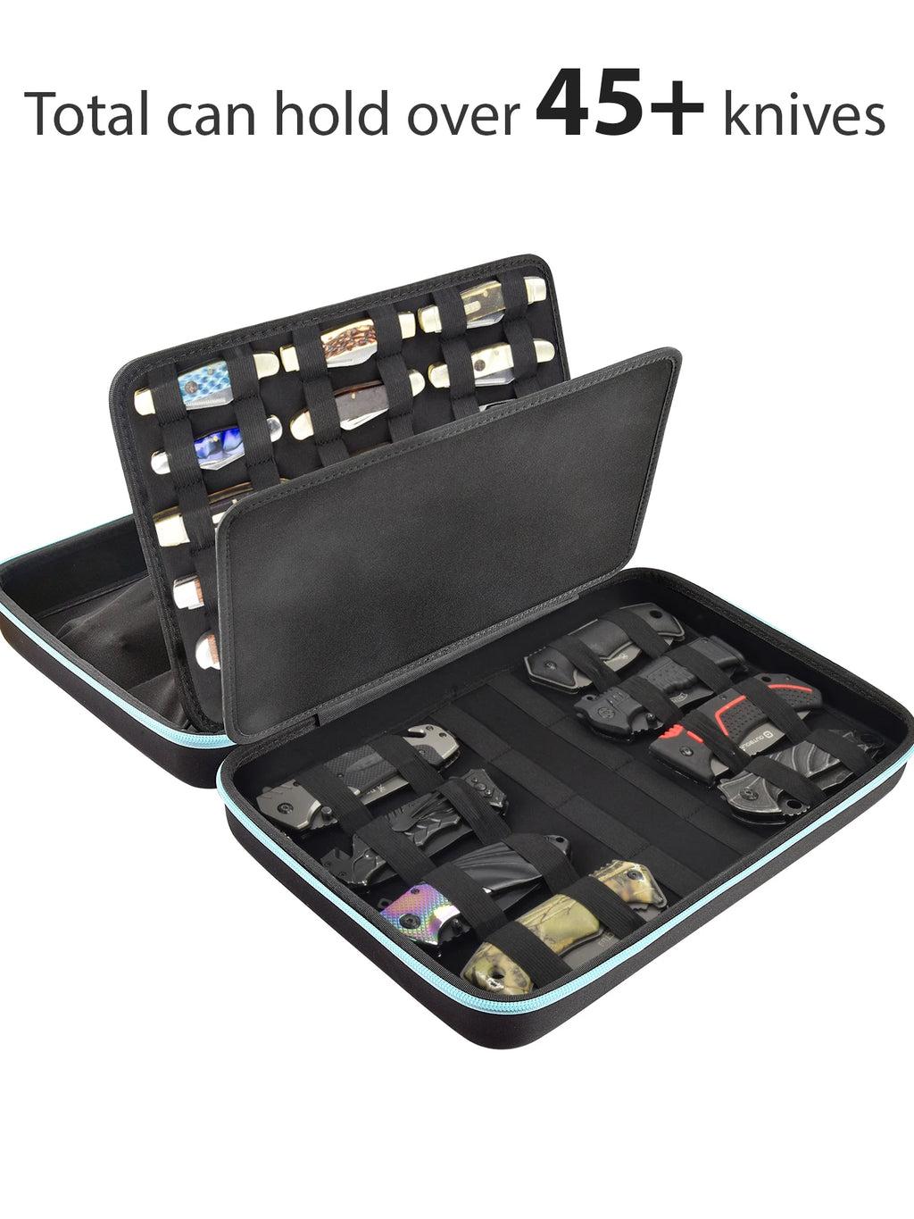 Knife Display Case – 56+ Slot Pocket & Folding Knife Organizer Knife Storage Organizer Babs