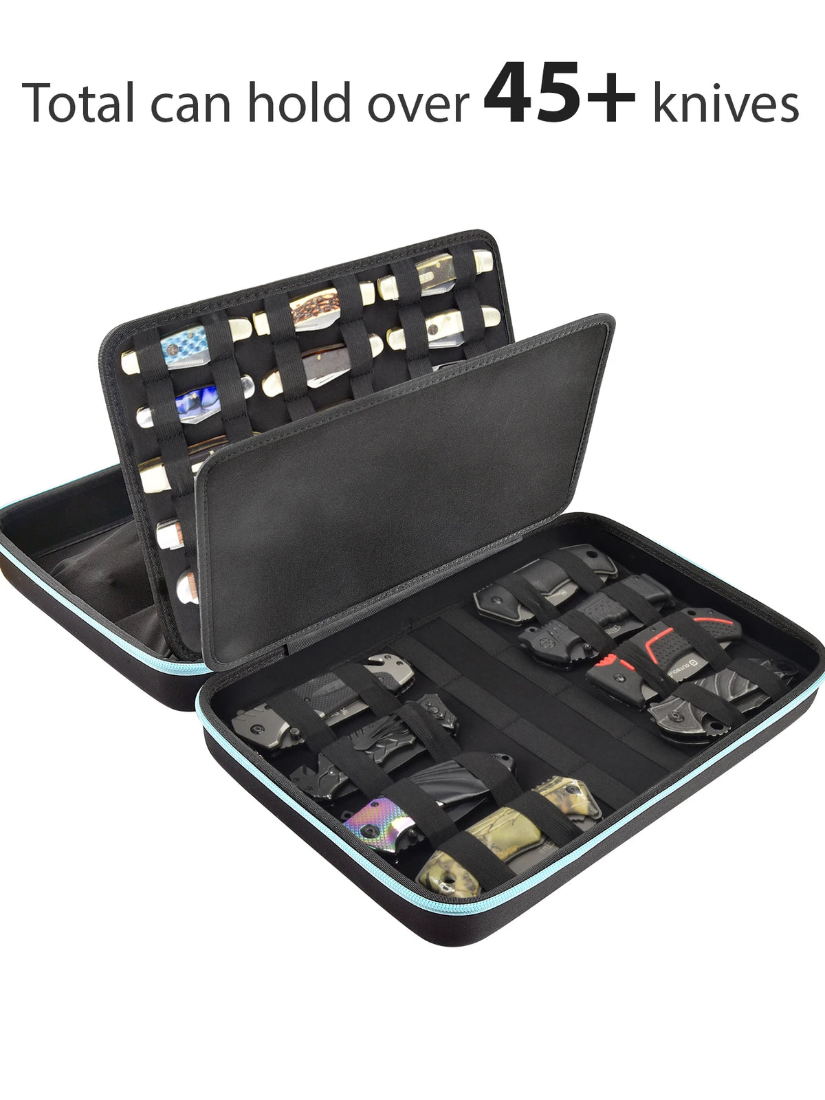 Knife Display Case – 56+ Slot Pocket & Folding Knife Organizer Knife Storage Organizer Babs