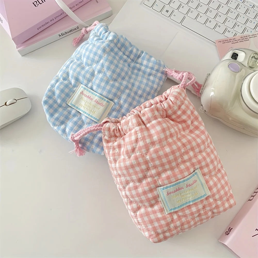 Cute Drawstring Makeup & Camera Storage Bag | Travel Pouch Drawstring Storage Bag Babs
