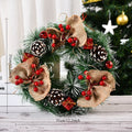 PVC Christmas Pine Needle Snow Garland – Door & Window Decor Christmas Garland Babs big bow
