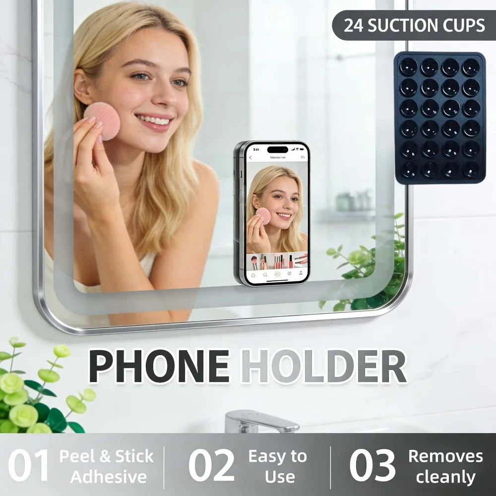 Silicone Suction Cup Phone Holder 24-Pack – Reusable Universal Phone Suction Mount Babs