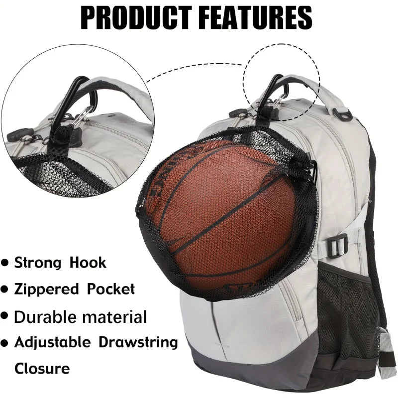 Mesh Ball Bag for Basketball Soccer Volleyball – Drawstring Sports Ball Bag Babs