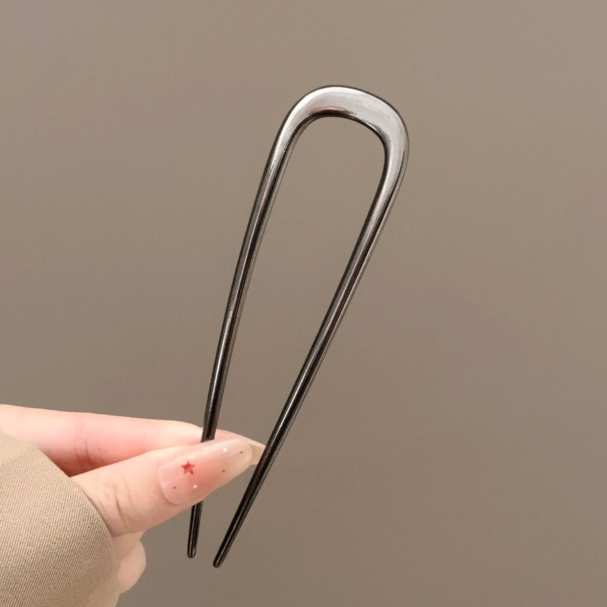 U-Shaped Metal Hair Fork Sticks | Gold Silver Black Alloy Hair Fork Sticks Babs 12.5cmC