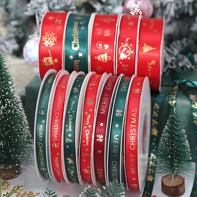 5m Christmas Ribbon – Gift Wrap, Tree & Holiday Décor Christmas Craft Ribbon Babs