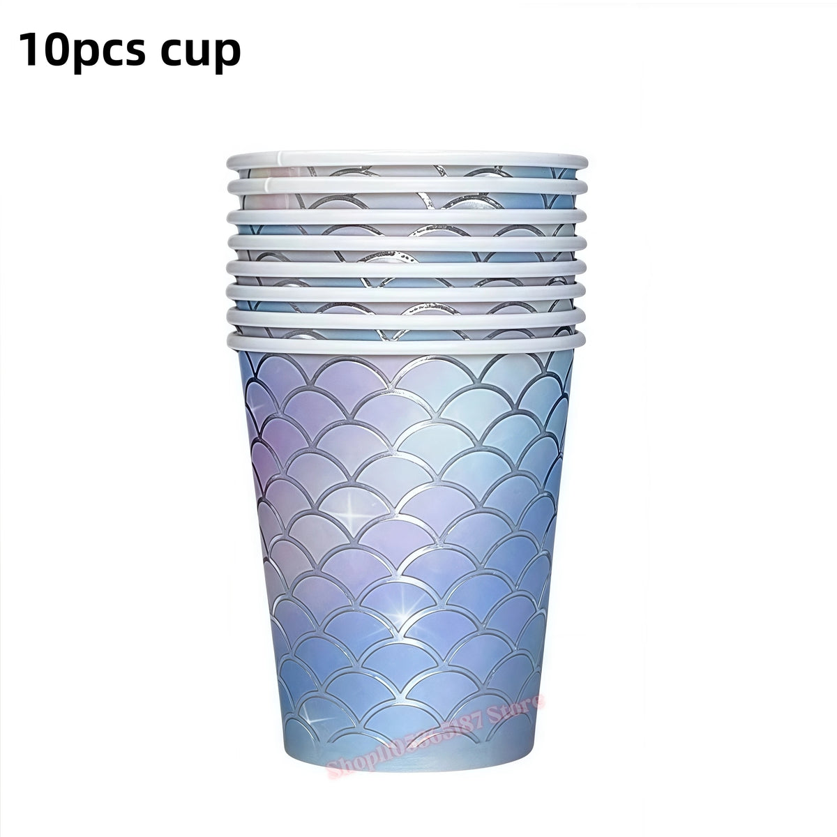 Mermaid Birthday Party Decorations Set – Plates, Cups & More Party Decoration Set Babs 10pcs Cups 2 others